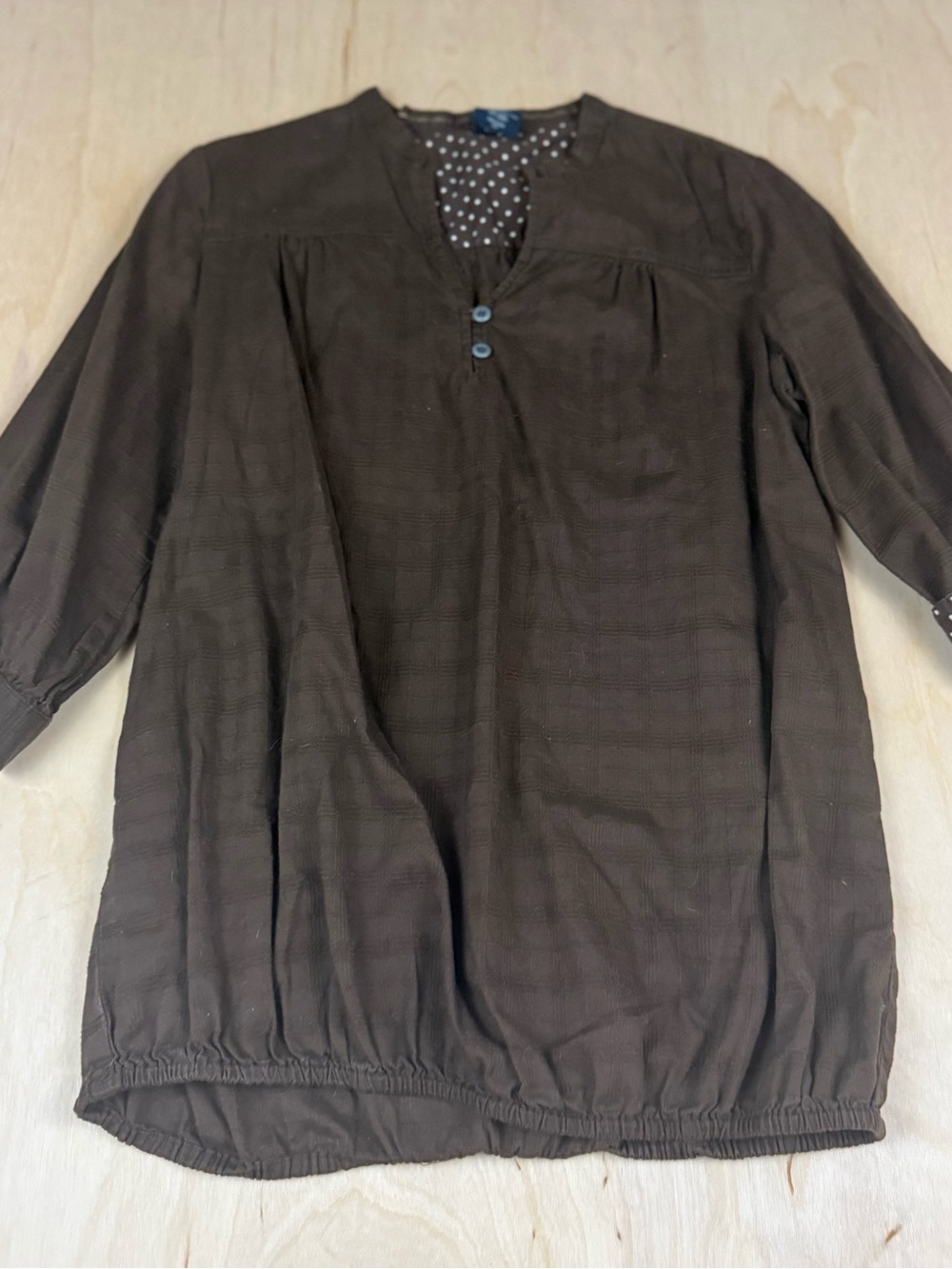 Faded Glory Brown Lightweight Pullover Shirt Jacket